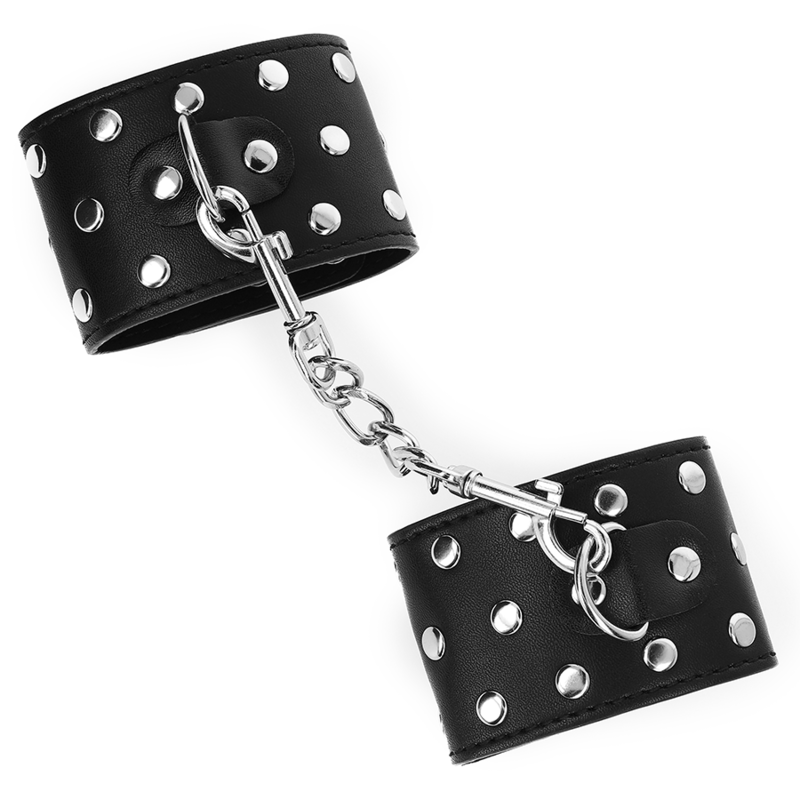 KINK - MUÑEQUERAS CON CIERRE A PRESIÓN LLENO DE TACHUELAS AJUSTABLE NEGRO 19-24 CM X 5.5 CM - Imagen 3