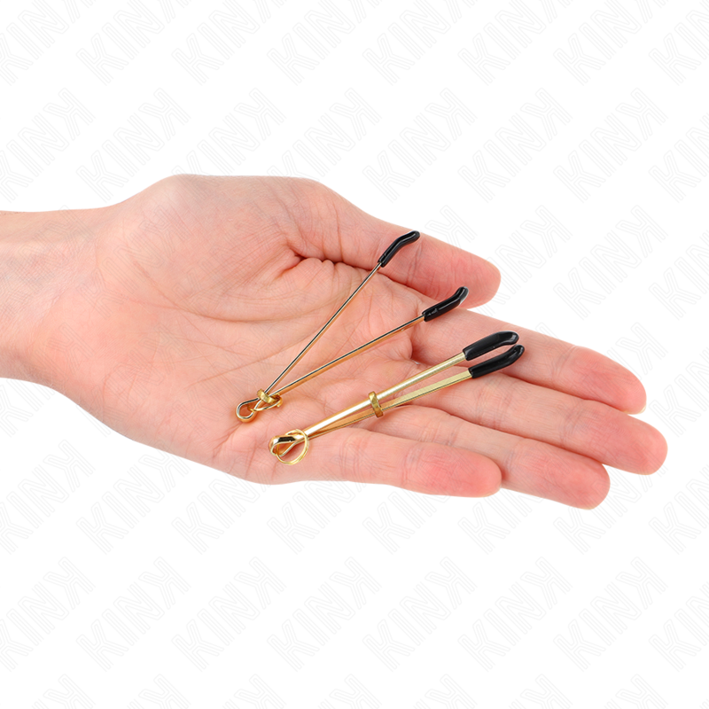 KINK - PINZAS PARA PEZONES FINA DORADO 7 CM - Imagen 4