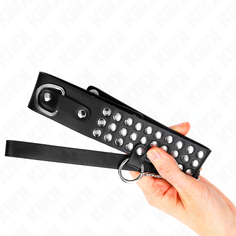 KINK - COLLAR CON CORREA 65 CM CON BRILLOS AJUSTABLE 37-42 CM X 5.3 CM - Imagen 4