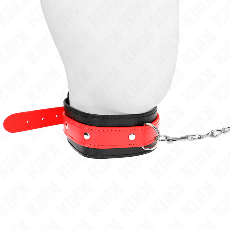 KINK - COLLAR CON CORREA 65 CM ROJO AJUSTABLE 36-43 CM X 5 CM - Imagen 2