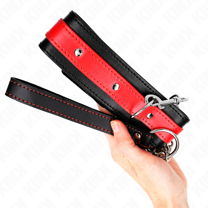 KINK - COLLAR CON CORREA 65 CM ROJO AJUSTABLE 36-43 CM X 5 CM - Imagen 3