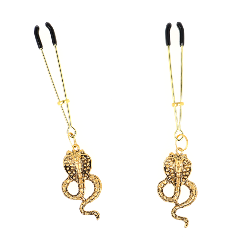 KINK - PINZAS PARA PEZONES CON COLGANTE DE COBRA 6 CM - Imagen 2