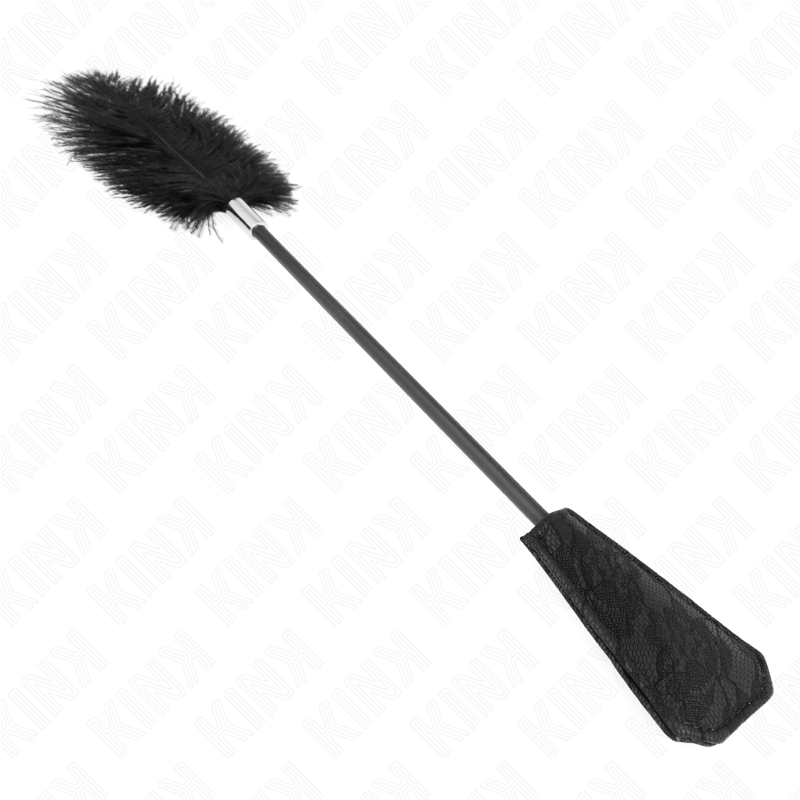KINK - PLUMAS DE AVESTRUZ PARA COSQUILLAS CON PALETA DE ENCAJE 56 CM - Imagen 4