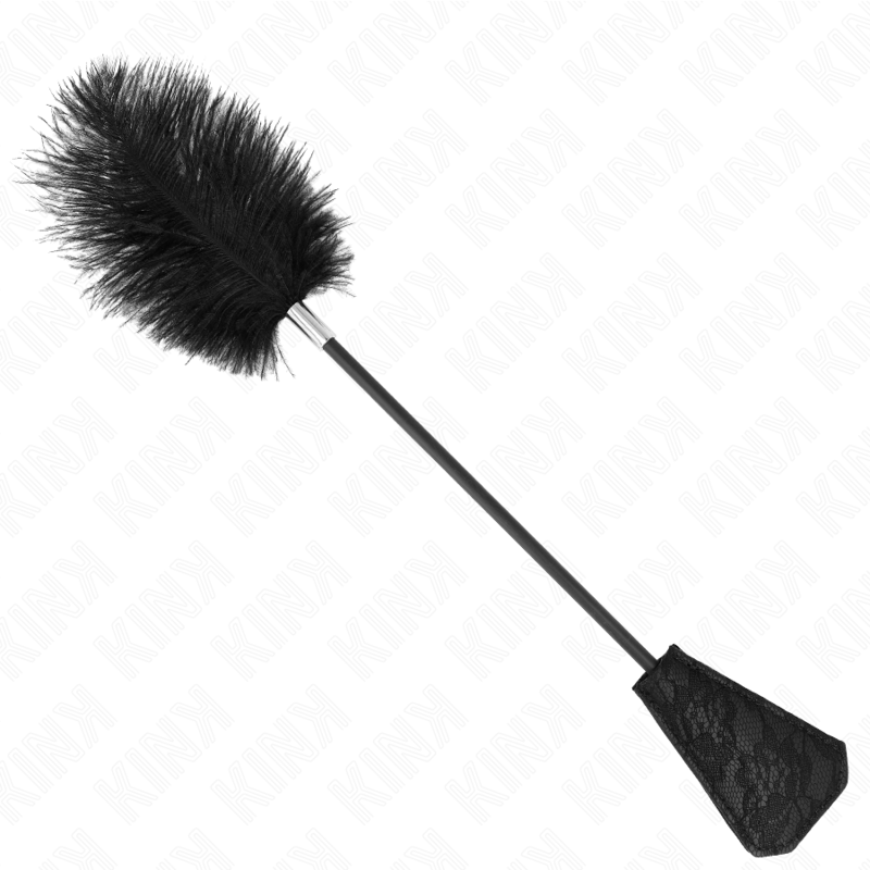 KINK - PLUMAS DE AVESTRUZ PARA COSQUILLAS CON PALETA DE ENCAJE 56 CM - Imagen 5