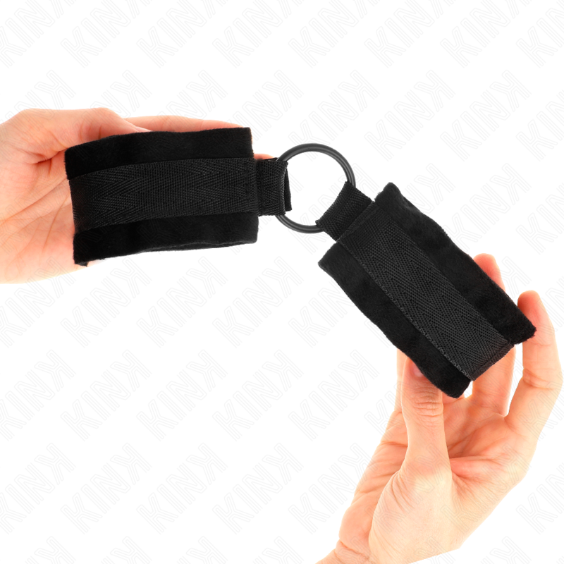 KINK - MUÑEQUERAS 25 CM PARA PRINCIPIANTES CON ANILLA 4 CM NEGRO AJUSTABLE 15-25 CM - Imagen 4