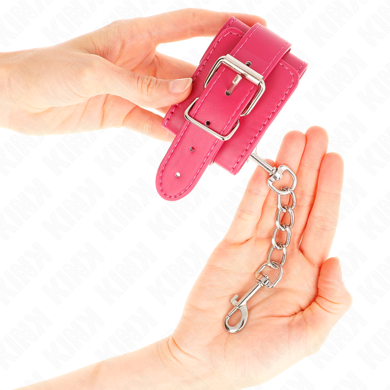 KINK - MUÑEQUERAS FUCSIA CON DETALLES EN FUCSIA AJUSTABLE 20-28 CM X 5.5 CM - Imagen 4