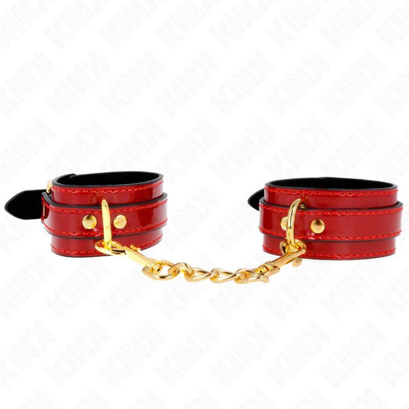 KINK - MUÑEQUERAS JOANNA ANGEL ROJO AJUSTABLE CON CADENA DORADO 16.5-26 CM X 4 CM - Imagen 2