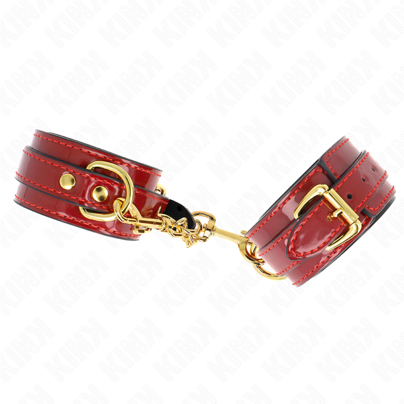 KINK - MUÑEQUERAS JOANNA ANGEL ROJO AJUSTABLE CON CADENA DORADO 16.5-26 CM X 4 CM - Imagen 3