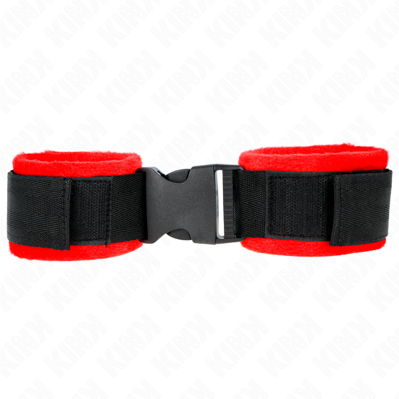 KINK - MUÑEQUERAS NYLON ROJO-NEGRO MODELO 1 AJUSTABLE 25-35 CM X 6 CM - Imagen 2