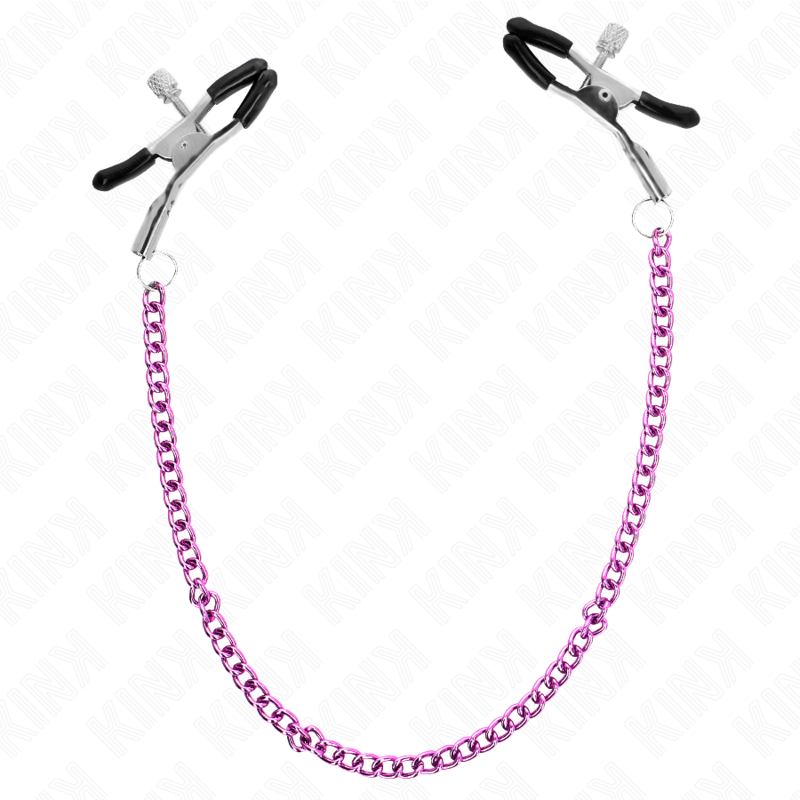 KINK - PINZAS PARA PEZONES CON CADENA VIOLETA 30 CM - Imagen 2