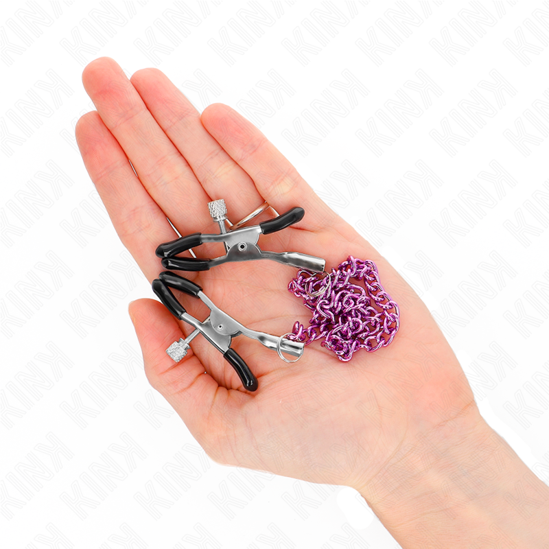 KINK - PINZAS PARA PEZONES CON CADENA VIOLETA 30 CM - Imagen 4