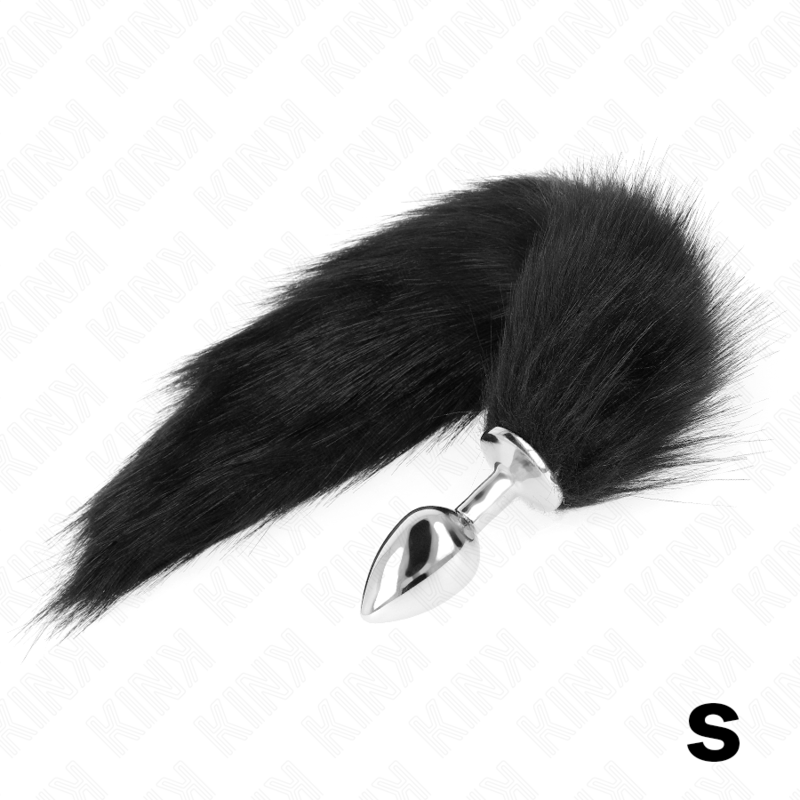 KINK - PLUG ANAL TALLA S 7 X 3 CM CON COLA SINTÉTICA 40 CM NEGRO - Imagen 2