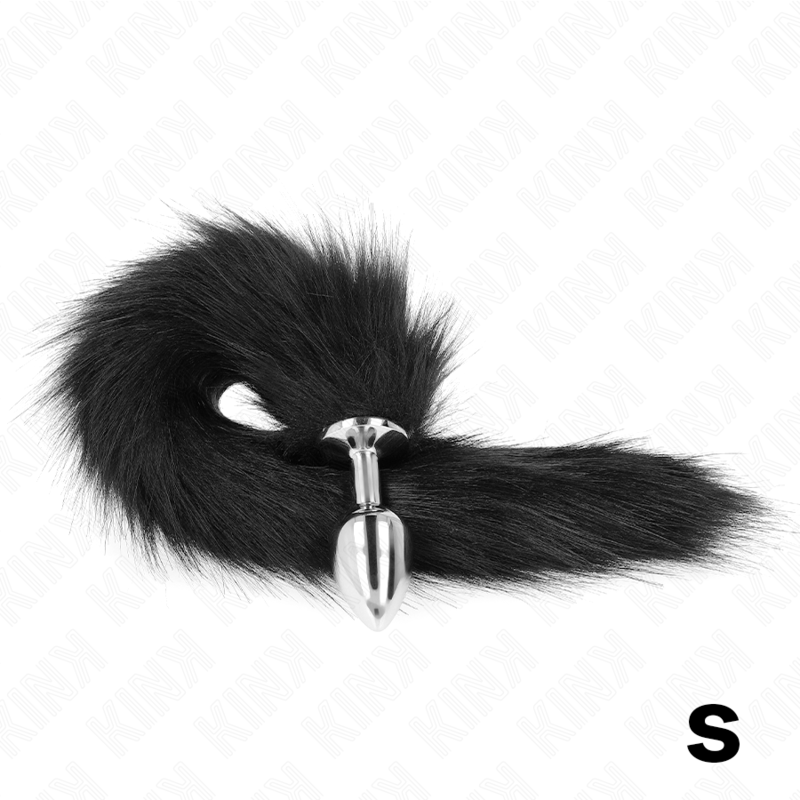 KINK - PLUG ANAL TALLA S 7 X 3 CM CON COLA SINTÉTICA 40 CM NEGRO - Imagen 4