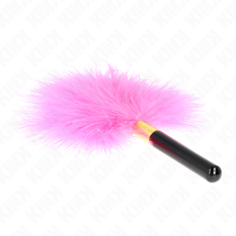 KINK - PLUMAS PARA COSQUILLAS METAL DORADO FUCSIA 18 CM - Imagen 3