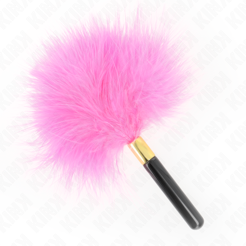 KINK - PLUMAS PARA COSQUILLAS METAL DORADO FUCSIA 18 CM - Imagen 4