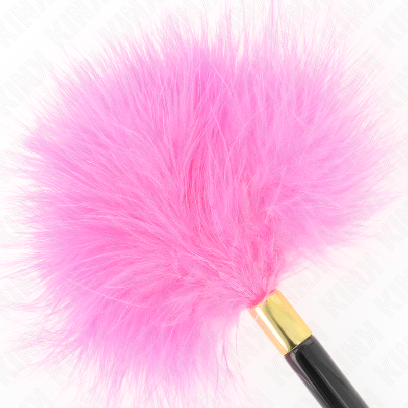 KINK - PLUMAS PARA COSQUILLAS METAL DORADO FUCSIA 18 CM - Imagen 2