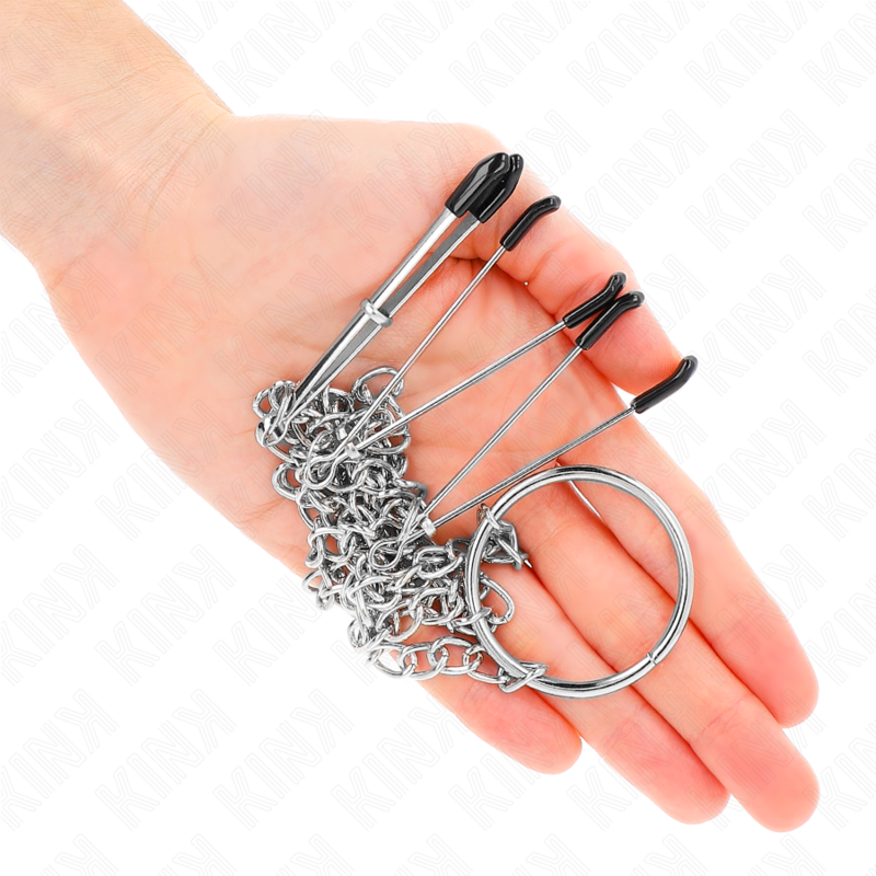 KINK - PINZAS PARA PEZONES Y CLÍTORIS CON CADENA 30 CM MODELO 1 - Imagen 2