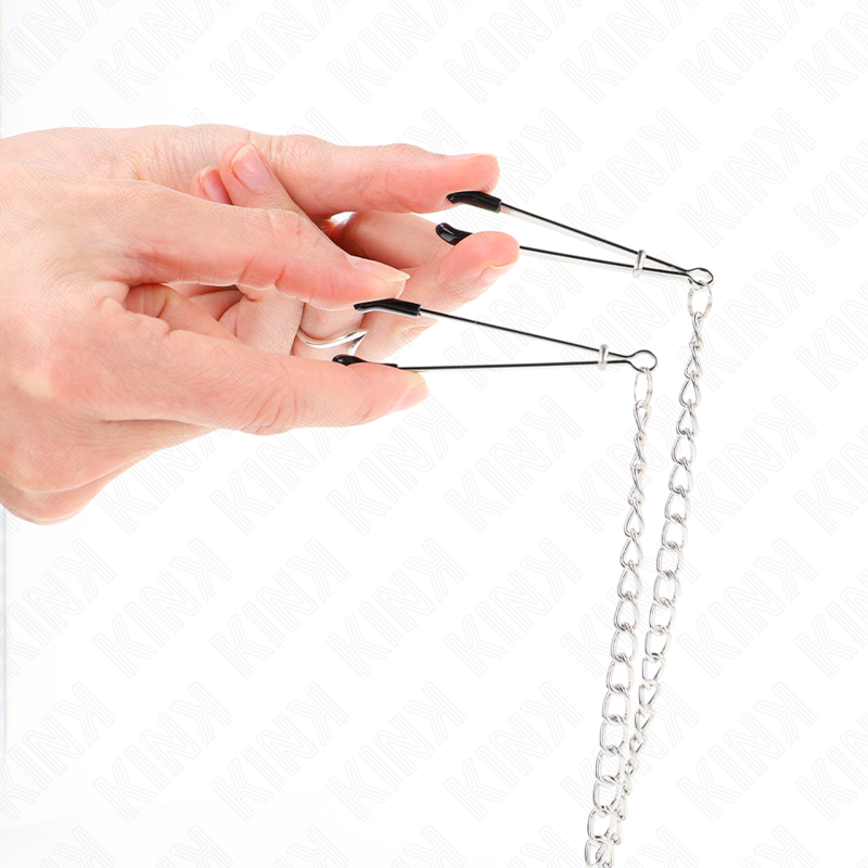KINK - PINZAS PARA PEZONES Y CLÍTORIS CON CADENA 30 CM MODELO 1 - Imagen 3