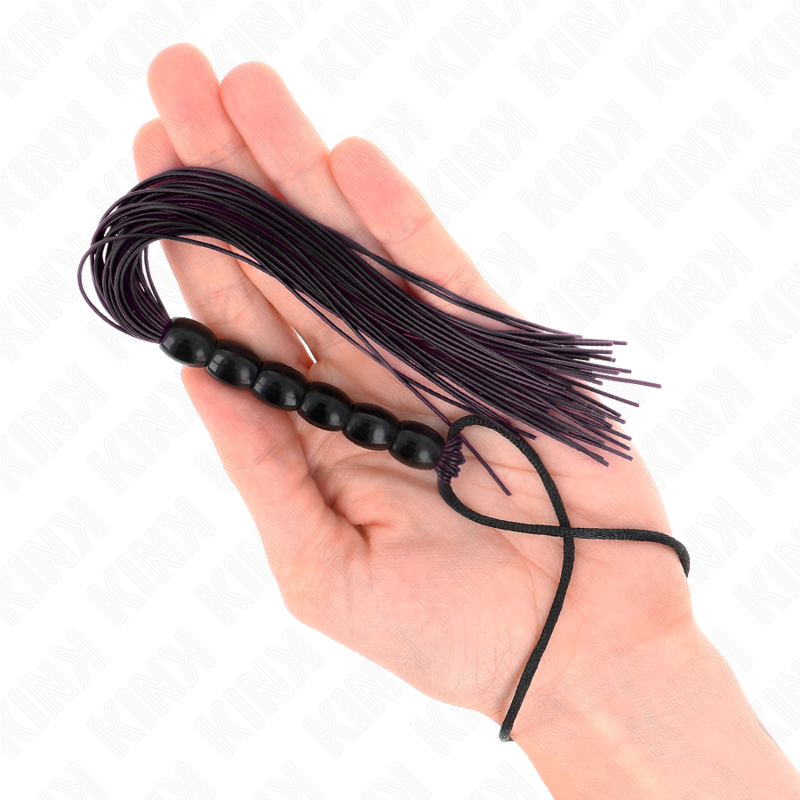 KINK - MINI LÁTIGO DE SILICONA CON AGARRE 6 BOLAS NEGRO 26 CM - Imagen 4