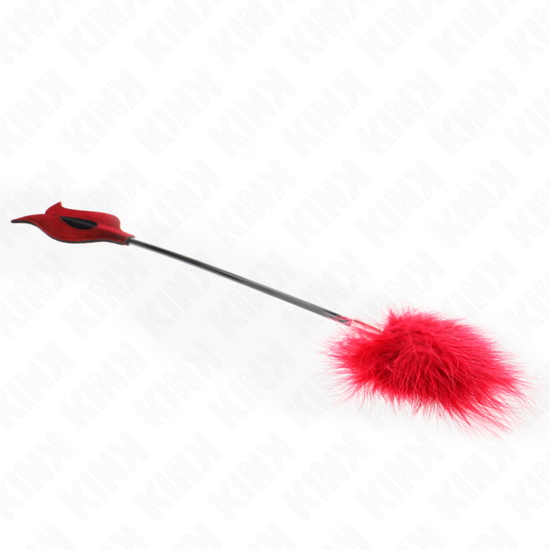 KINK - PLUMAS PARA COSQUILLAS CON PALETA FORMA DE ROSA 38 CM - Imagen 5