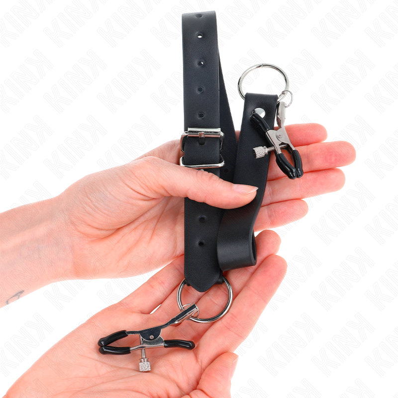 KINK - PINZAS PARA CLÍTORIS 4 ENGANCHES AJUSTABLE 34-48 CM - Imagen 2