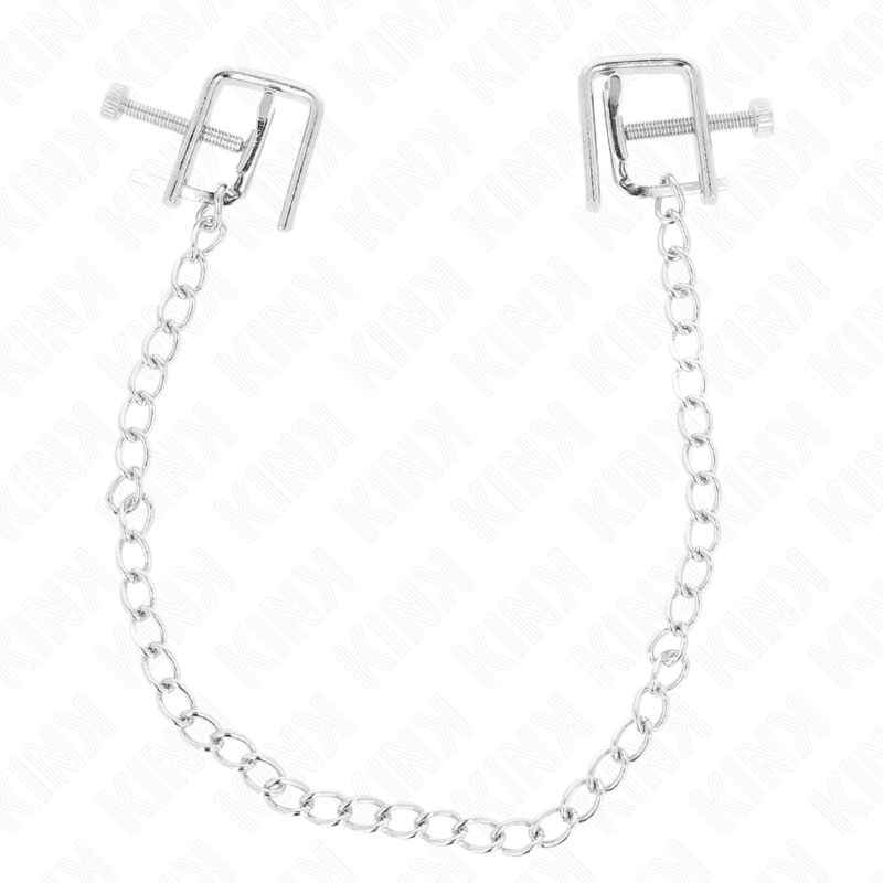 KINK - PINZAS PARA PEZONES COMPRESORA TORNILLO DE BANCO CON CADENA 30 CM - Imagen 2