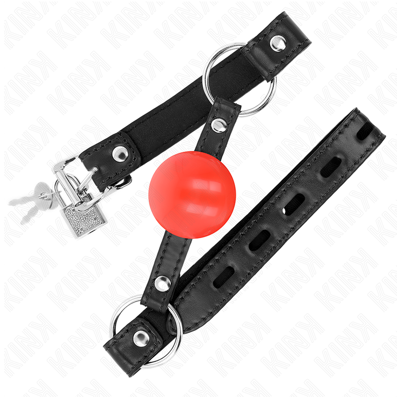 KINK - MORDAZA DE BOLA 4 CM TPE ROJO 60 x 2 CM - Imagen 3
