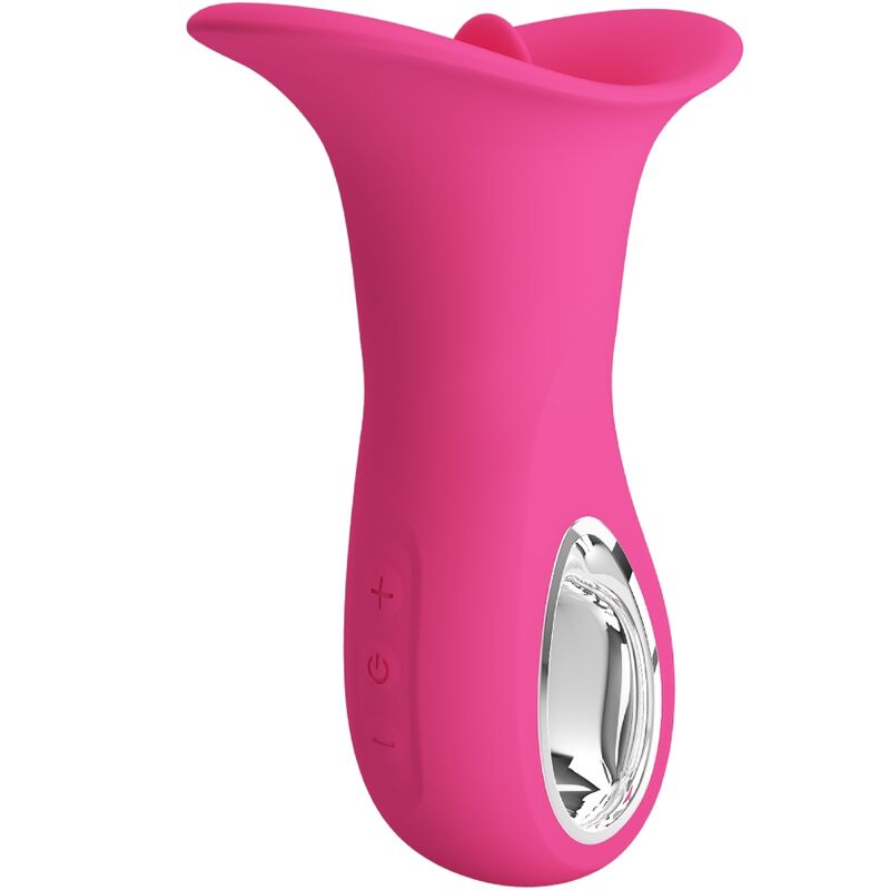 PRETTY LOVE - CLYDE VIBRADOR ORAL LENGUA VIBRADORA 12 VIBRACIONES ROSA - Imagen 8