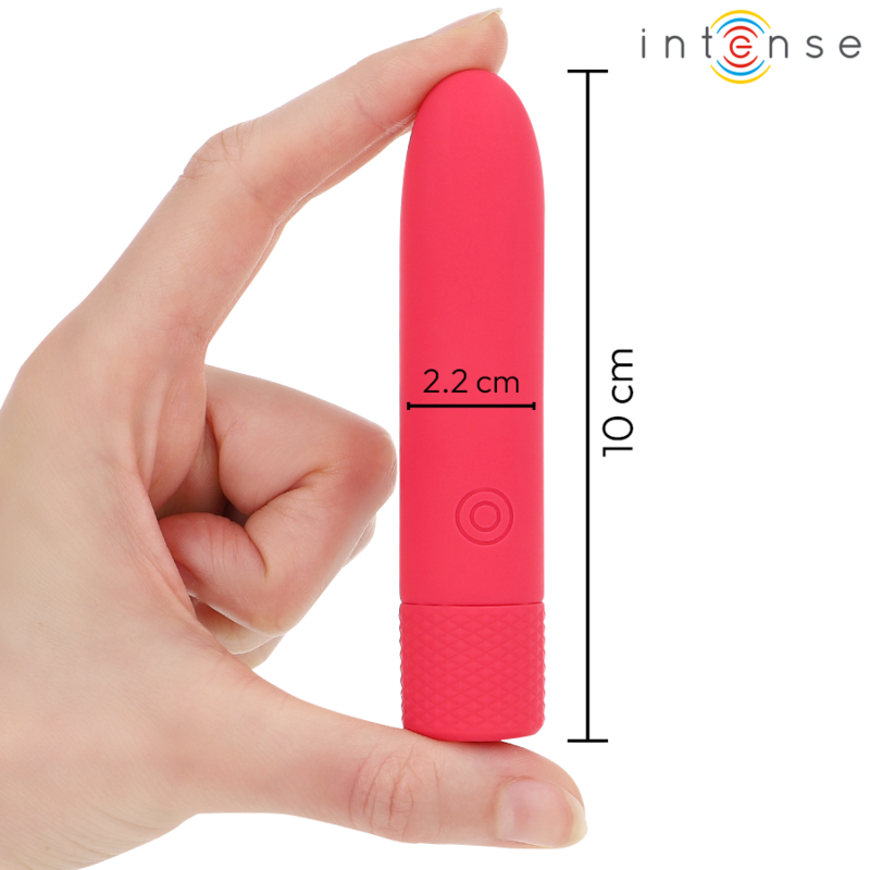 INTENSE - SYMONE BALA VIBRADORA RECARGABLE POR USB 8 VIBRACIONES ROJO 10 X 2.2 CM - Imagen 4