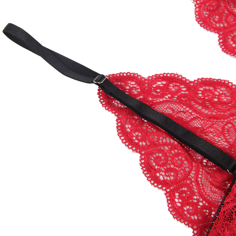SUBBLIME - 953898 SET 3 PIEZAS ENCAJE Y SATEN ROJO S/M - Imagen 2