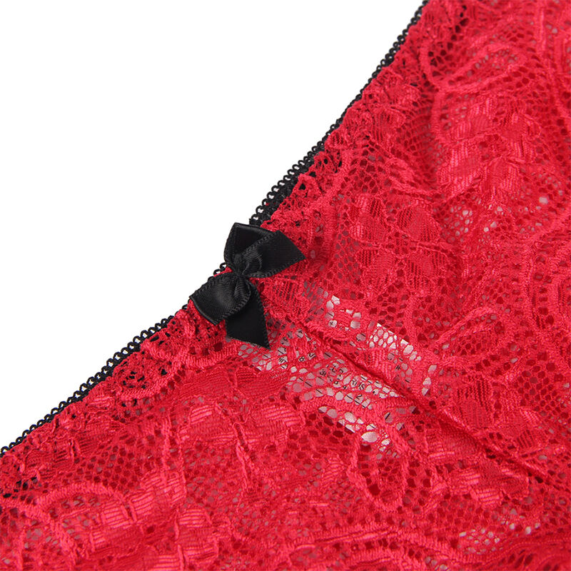 SUBBLIME - 953898 SET 3 PIEZAS ENCAJE Y SATEN ROJO S/M - Imagen 15