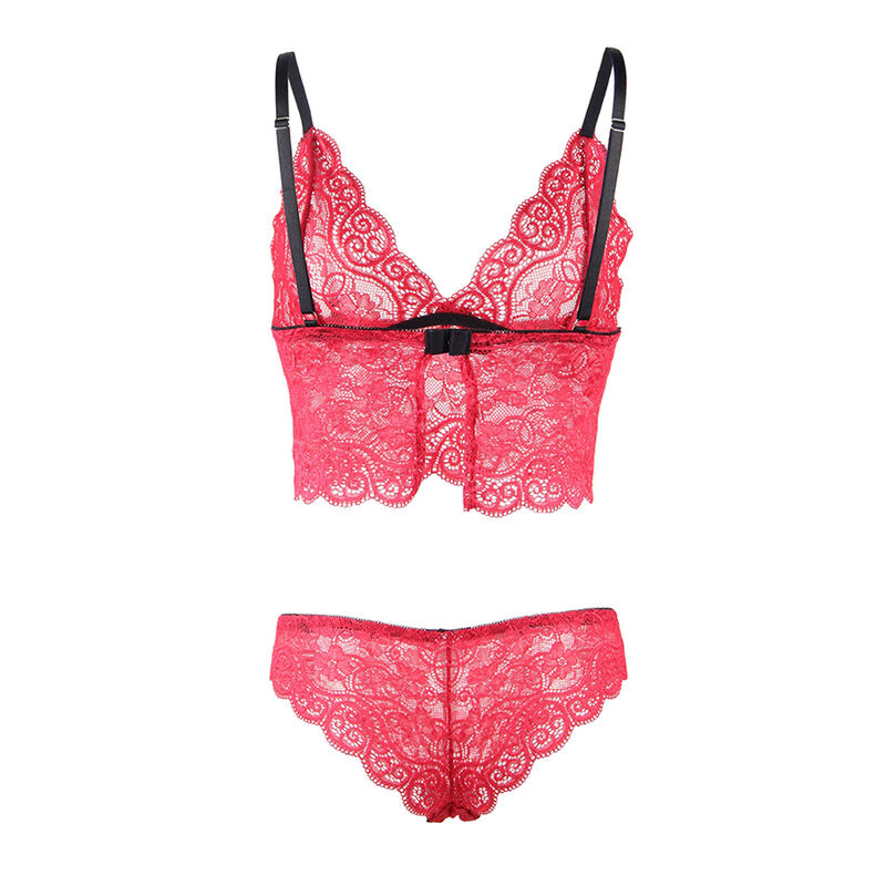SUBBLIME - 953898 SET 3 PIEZAS ENCAJE Y SATEN ROJO S/M - Imagen 16