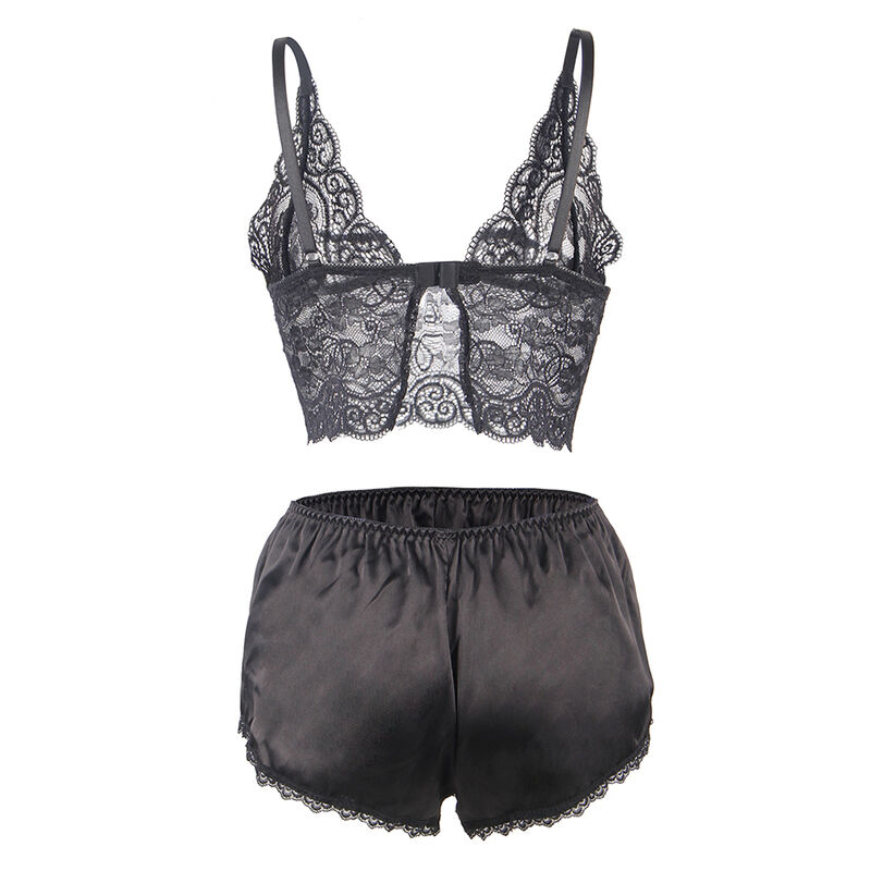 SUBBLIME - 953928 SET 3 PIEZAS ENCAJE Y SATEN NEGRO L/XL - Imagen 10