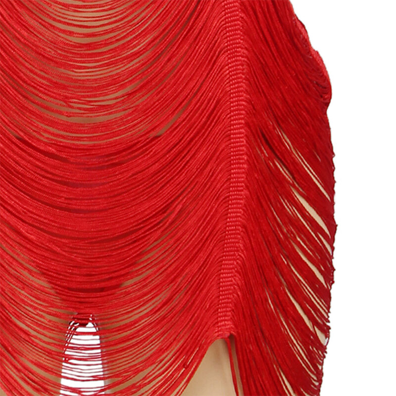 SUBBLIME - 954246 VESTIDO DE FLECOS + TANGA ROJO S/M - Imagen 5