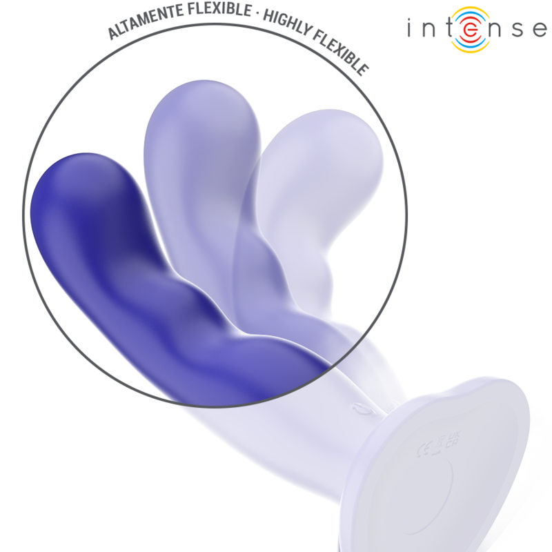 INTENSE - SHORTY VIBRADOR CON VENTOSA AZUL CONTROL REMOTO - Imagen 3