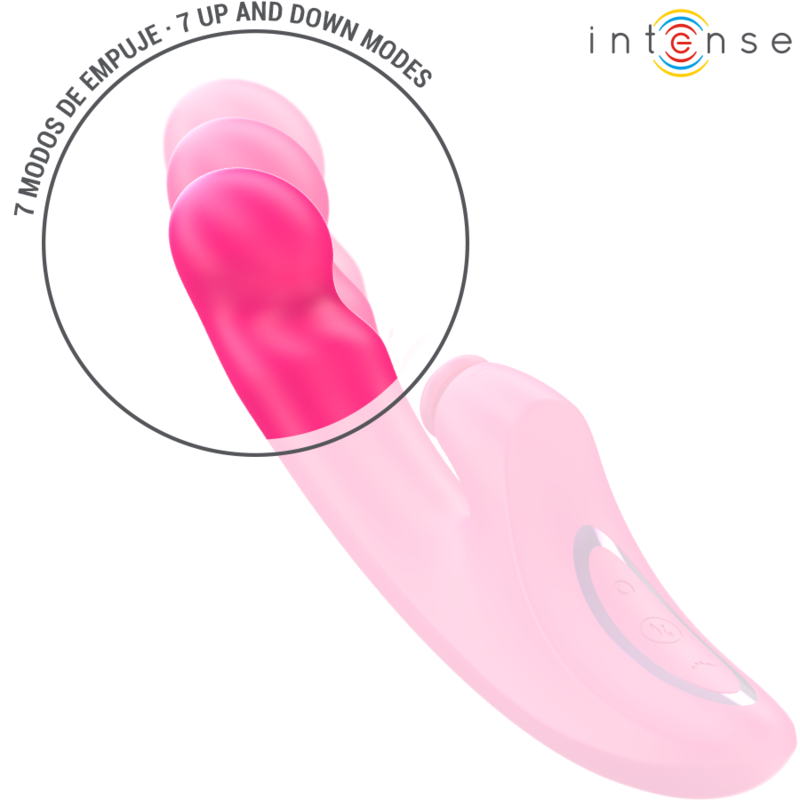 INTENSE - EMI VIBRADOR 13,5 CM MULTIFUNCIÓN 3 EN 1 10 VIBRACIONES ROSA - Imagen 2
