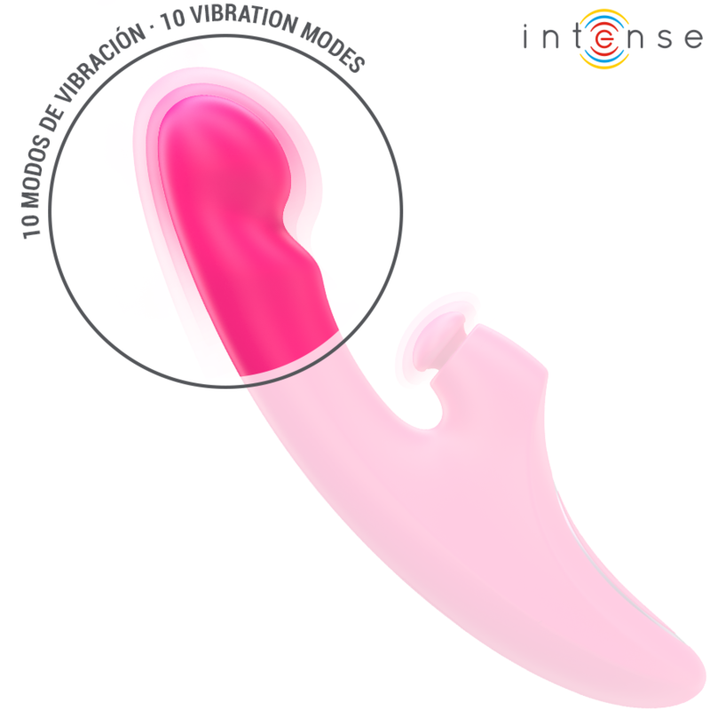 INTENSE - EMI VIBRADOR 13,5 CM MULTIFUNCIÓN 3 EN 1 10 VIBRACIONES ROSA - Imagen 3