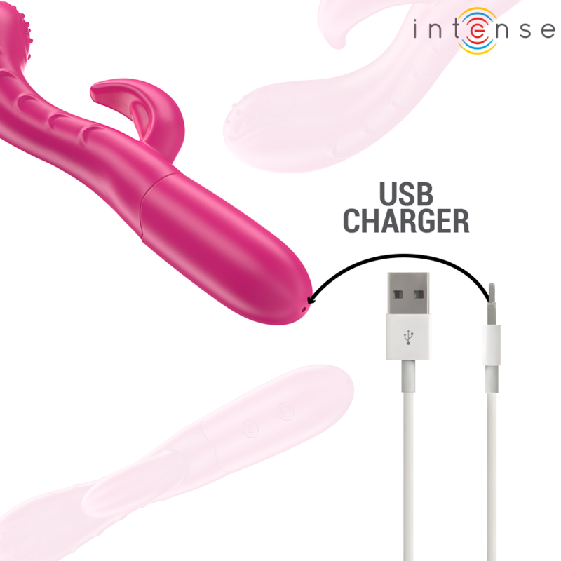 INTENSE - AMARA VIBRADOR CON LENGUA ESTIMULADORA 10 VIBRACIONES ROSA - Imagen 5