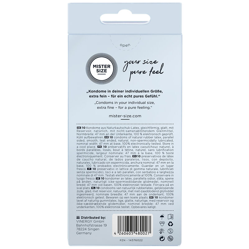 MISTER SIZE - PRESERVATIVOS TALLA XS 47 MM (10 UNIDADES) - Imagen 2