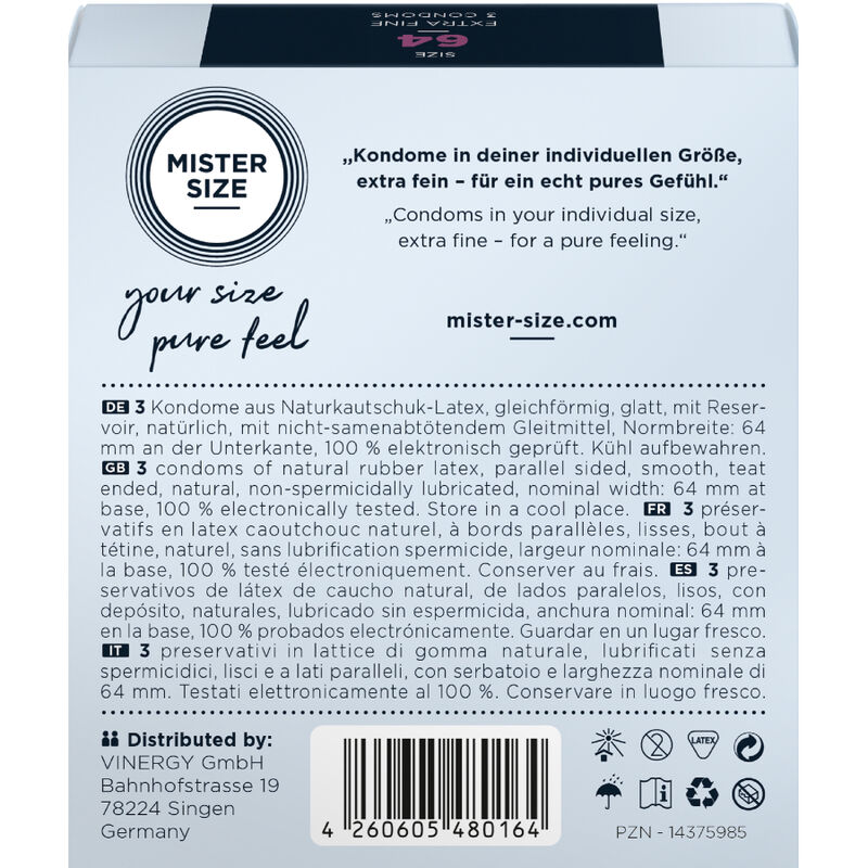 MISTER SIZE - PRESERVATIVOS TALLA XXL 64 MM (3 UNIDADES) - Imagen 2