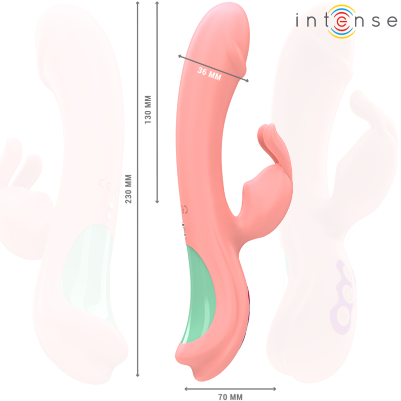INTENSE - RACHEL VIBRADOR RABBIT 5 VIBRACIONES ROSA - Imagen 2