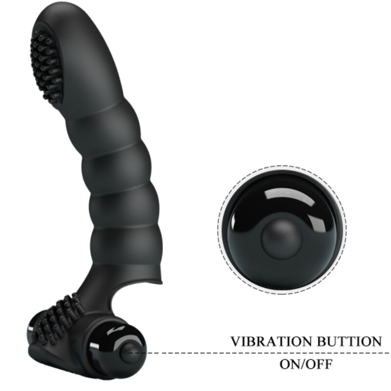 PRETTY LOVE - ALEXANDER VIBRADOR DE DEDO 10 VIBRACIONES NEGRO - Imagen 7