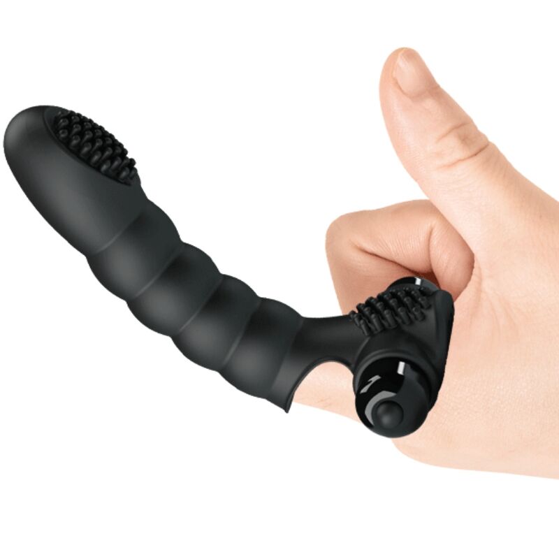 PRETTY LOVE - ALEXANDER VIBRADOR DE DEDO 10 VIBRACIONES NEGRO - Imagen 5