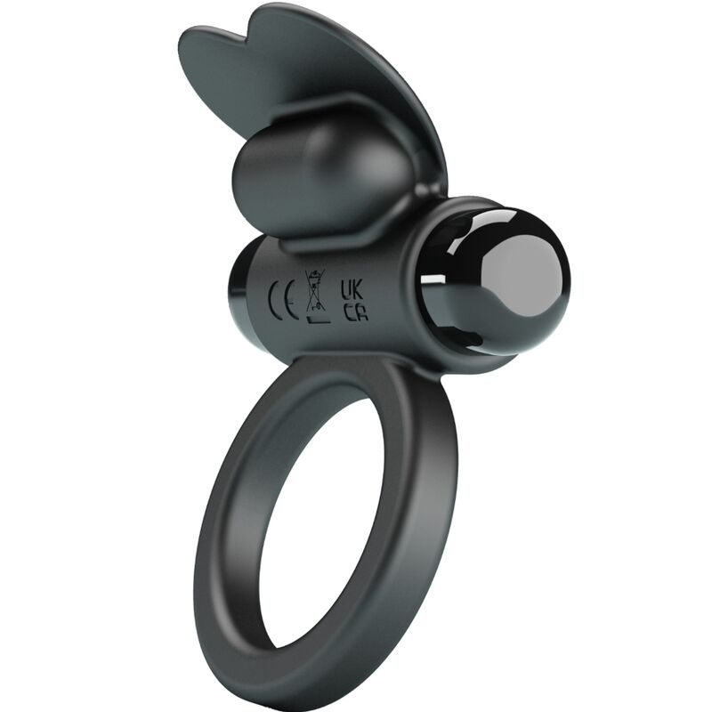 PRETTY LOVE - DEBONAIRE ANILLO VIBRADOR CONEJO 10 VIBRACIONES NEGRO - Imagen 7