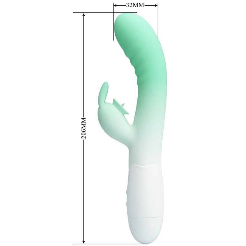 PRETTY LOVE - CERBERUS VIBRADOR RABBIT 3O VIBRACIONES VERDE - Imagen 7