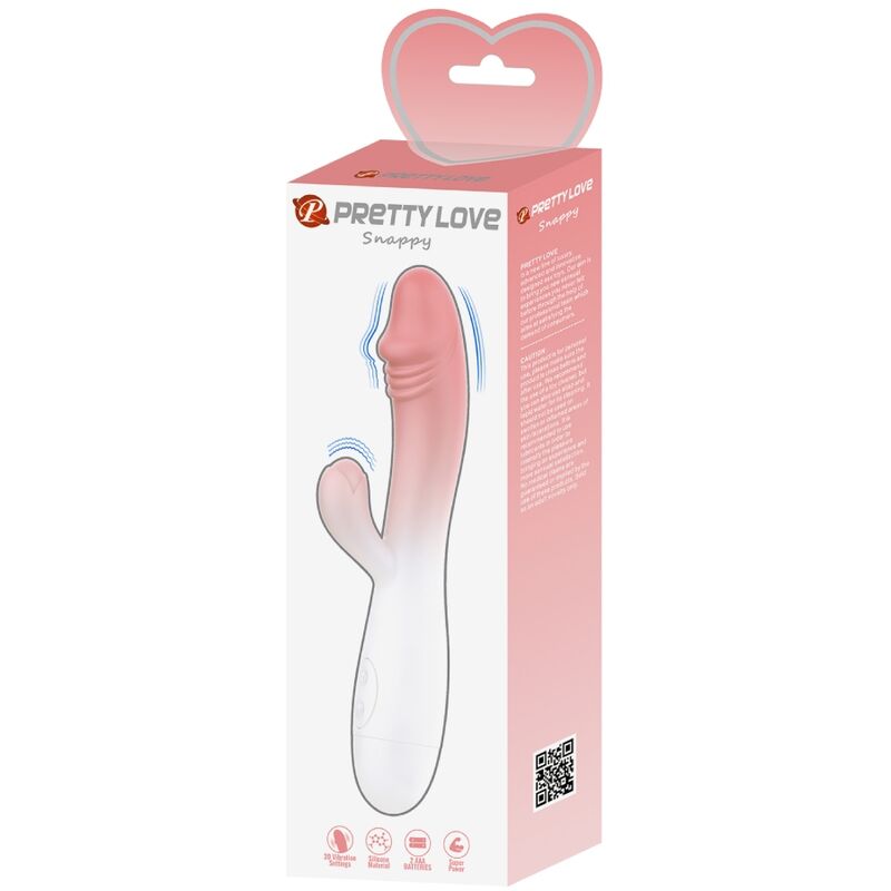 PRETTY LOVE - SNAPPY VIBRADOR RABBIT 3O VIBRACIONES ROSA - Imagen 8