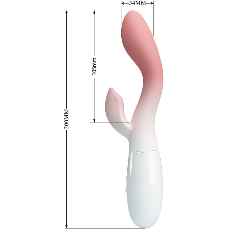 PRETTY LOVE - BRIGHTY VIBRADOR PUNTO G + ESTIMULADOR CLÍTORIS 30 VIBRACIONES ROSA - Imagen 3