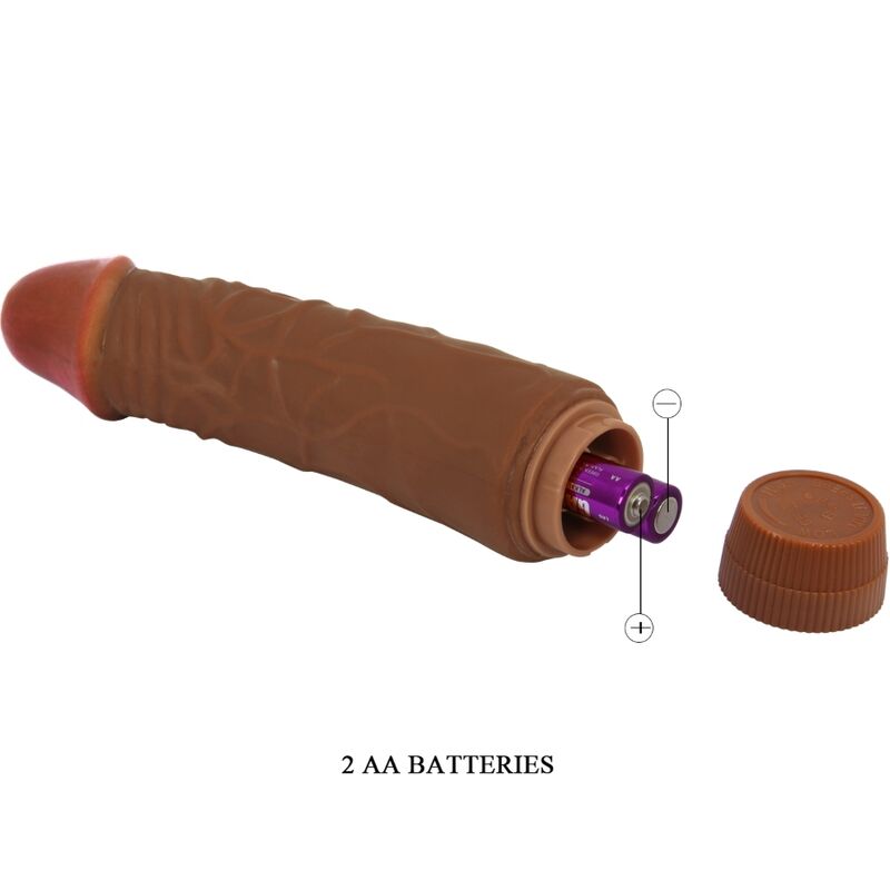 BAILE - JEFF VIBRADOR REALÍSTICO 19.5 CM MULATO - Imagen 2