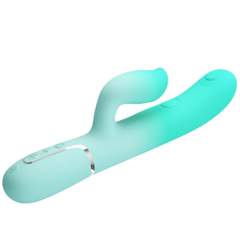 PRETTY LOVE - GIGI VIBRADOR RABBIT MULTIFUNCIÓN VERDE AGUA - Imagen 4