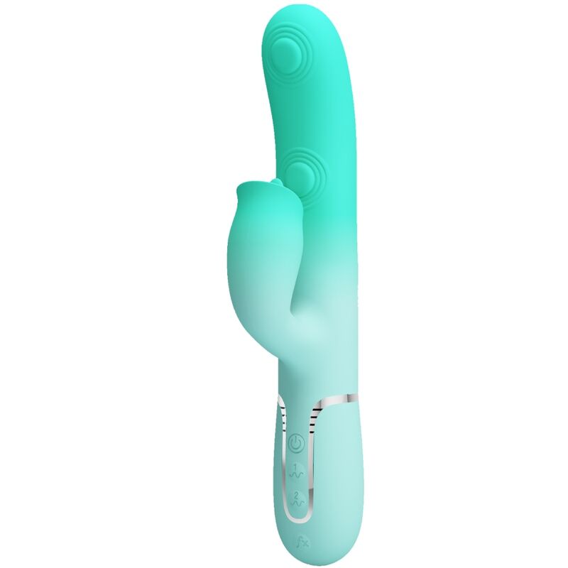 PRETTY LOVE - GIGI VIBRADOR RABBIT MULTIFUNCIÓN VERDE AGUA - Imagen 11